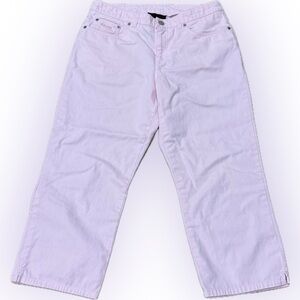 Ralph Lauren Pink Cropped Capri Jeans Size 8 Cotton Stretch